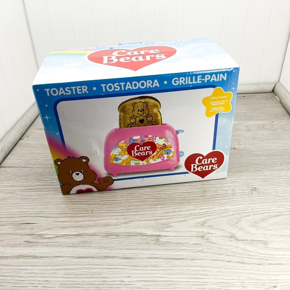 CARE BEARS TOASTER. New In Box. Rainbow Pink Toaster Fast Shipping - Picture 2 of 9